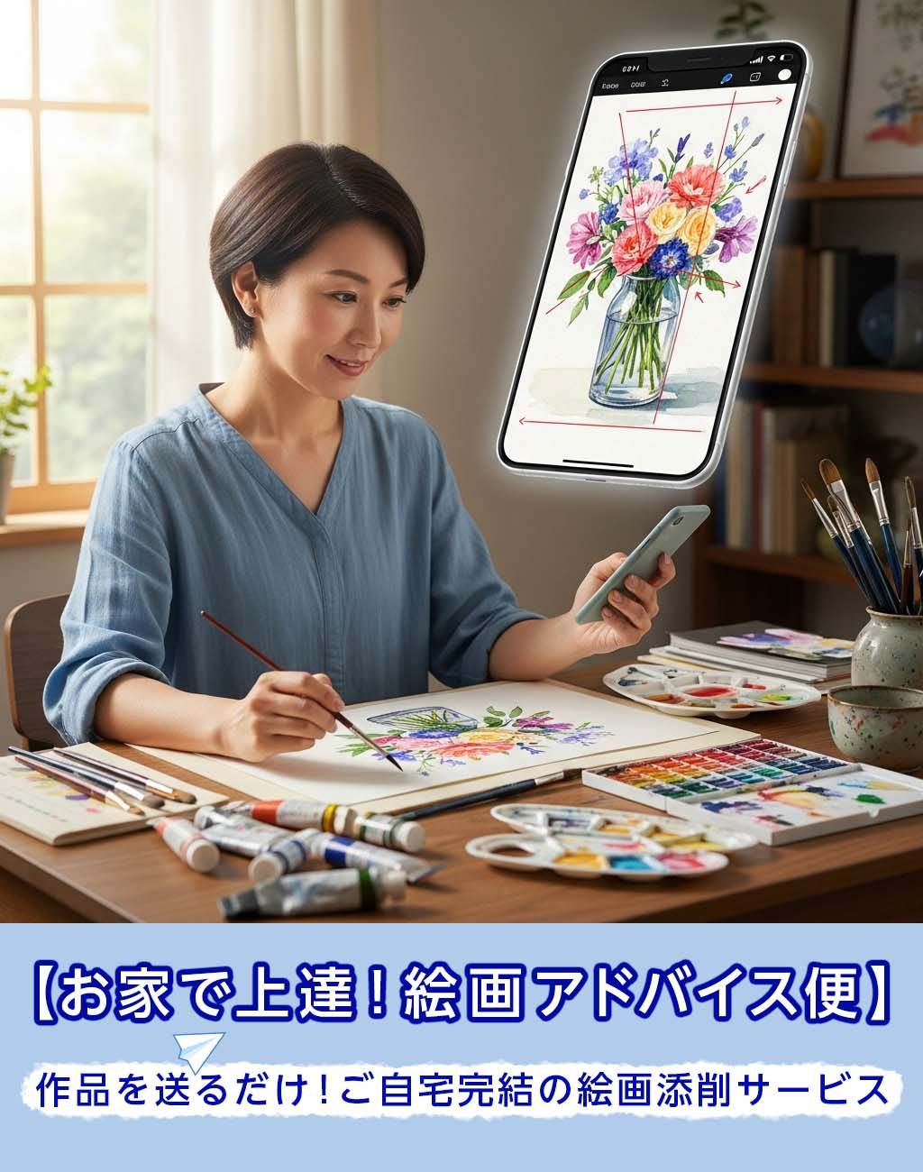 お家で上達！絵画アドバイス便